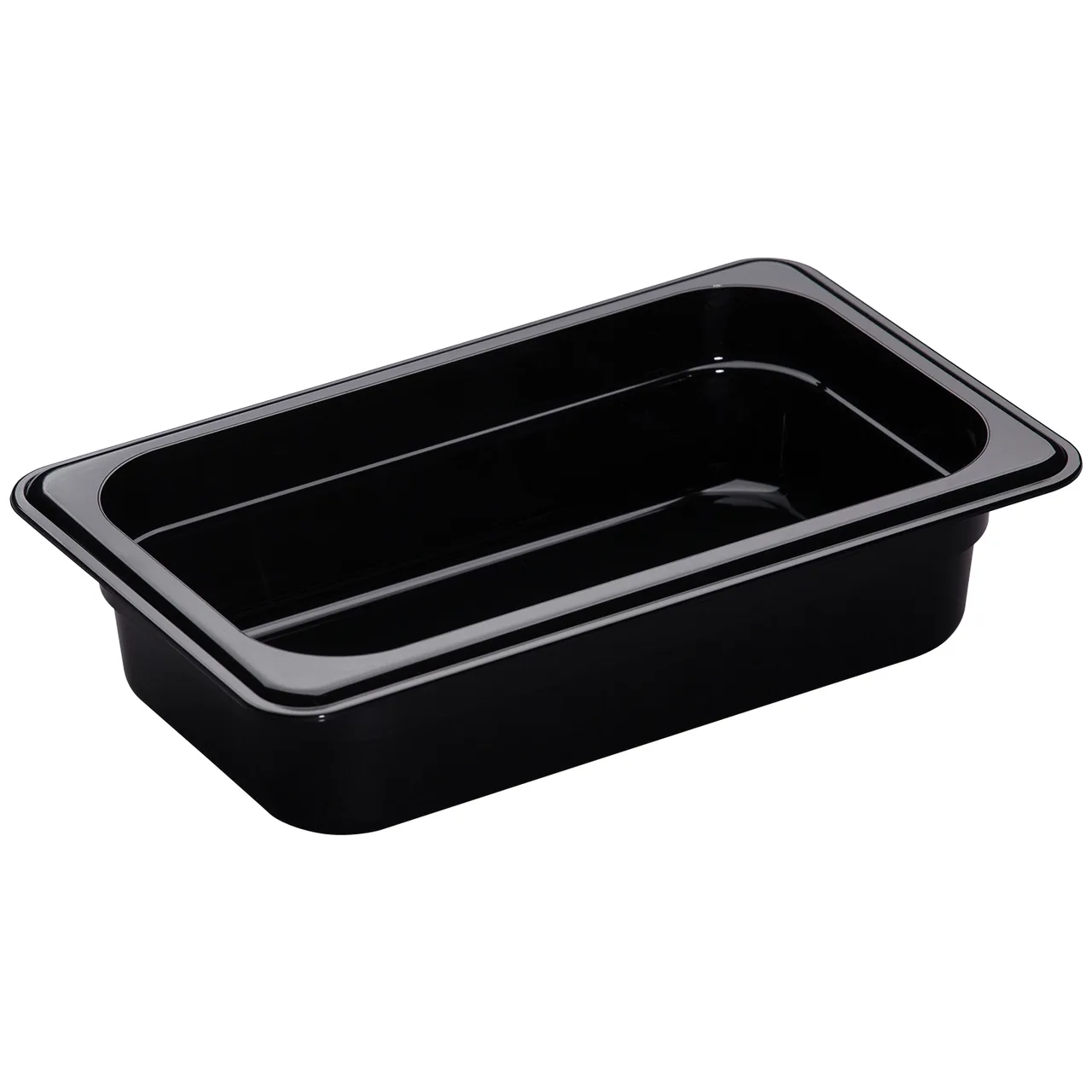 Cambro 42HP110 H‑Pan Food Pan, 1/4 Size, 2½" Deep, Black Plastic, -40°F to 375°F, NSF