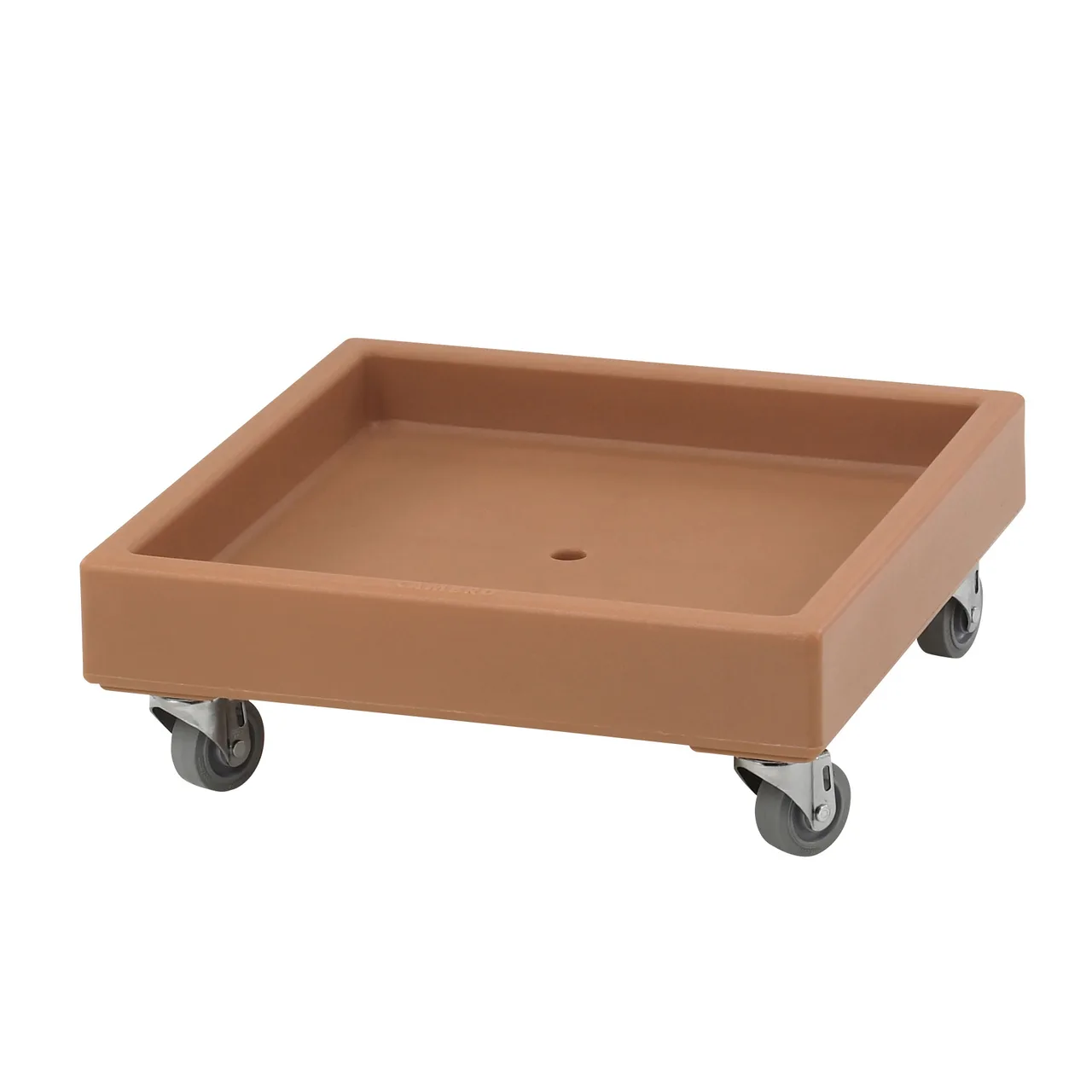 Cambro CD2020157 Coffee Beige Polyethylene Glass Rack Dolly, 22.5L x 22.5W x 8.25H, 300 lb Capacity