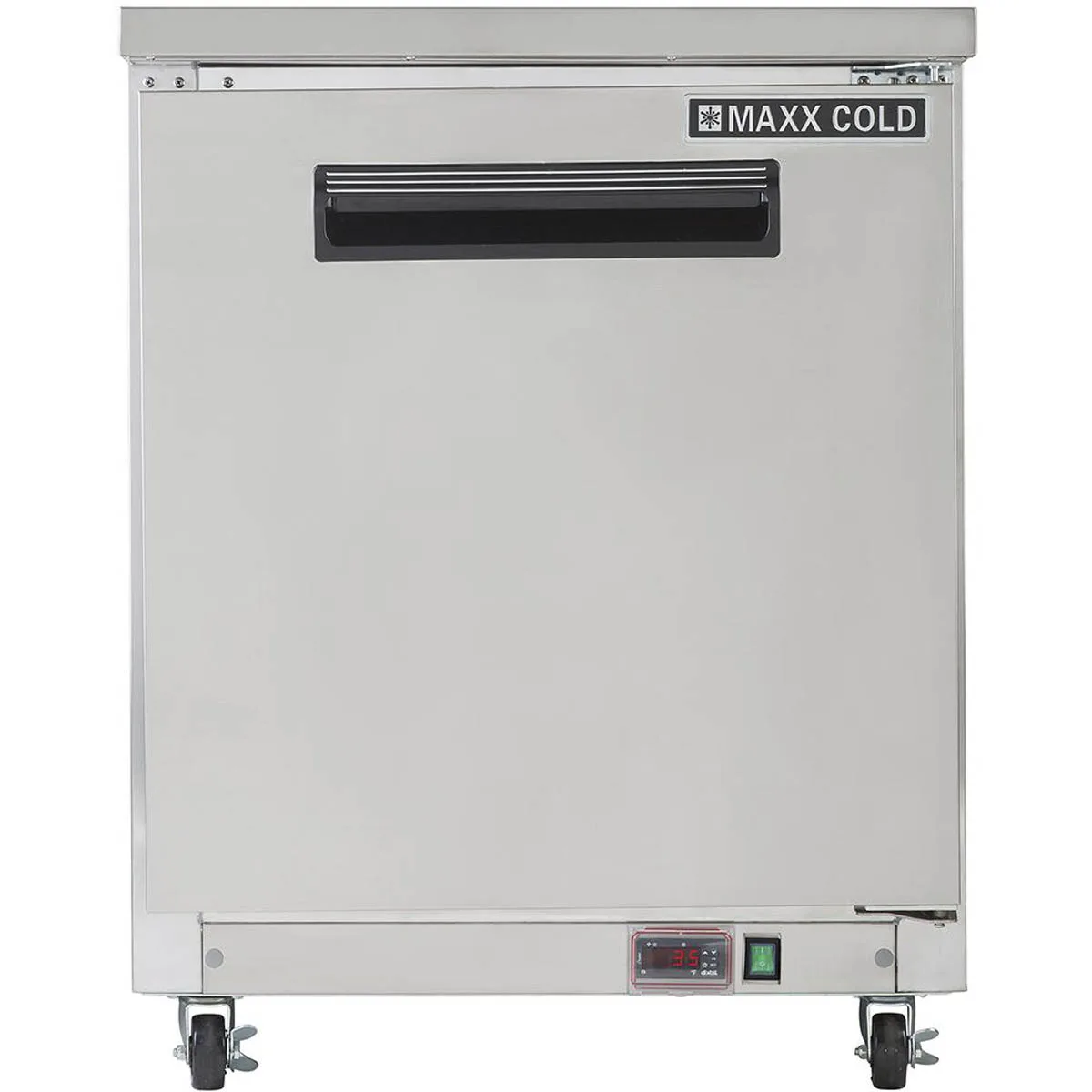 Maxx Cold MXCF27UHC 28" 1-Door Undercounter Freezer, Stainless Steel Exterior, 6.5 cu. ft.