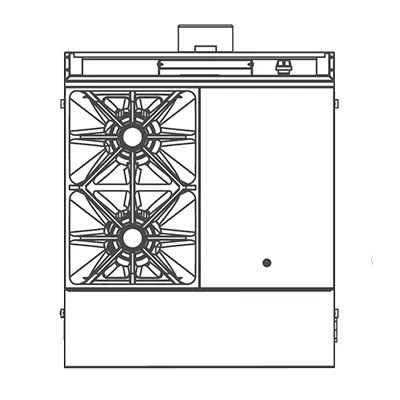 Southbend P32N-XH 32" Gas Heavy Duty Range w/ (2) Open Burners, (1) Hot Top, Modular Base, 130.000 BTU