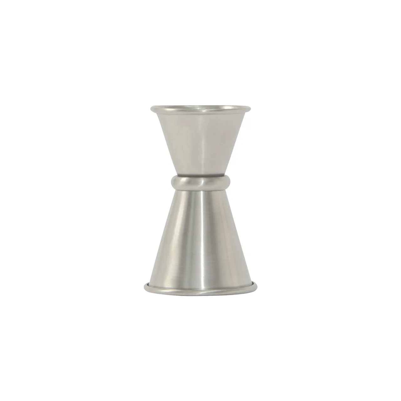 CAC China JGS1-0575 Japanese-Style Jigger, 1/2 oz. x 3/4 oz., Rolled Edge, Stainless Steel