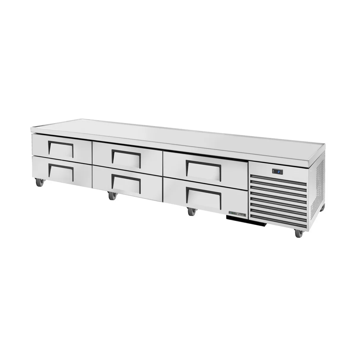 True TRCB-110-HC 110" 6 Drawers Refrigerated Chef Base, (12) 12" x 20" Pan Capacity
