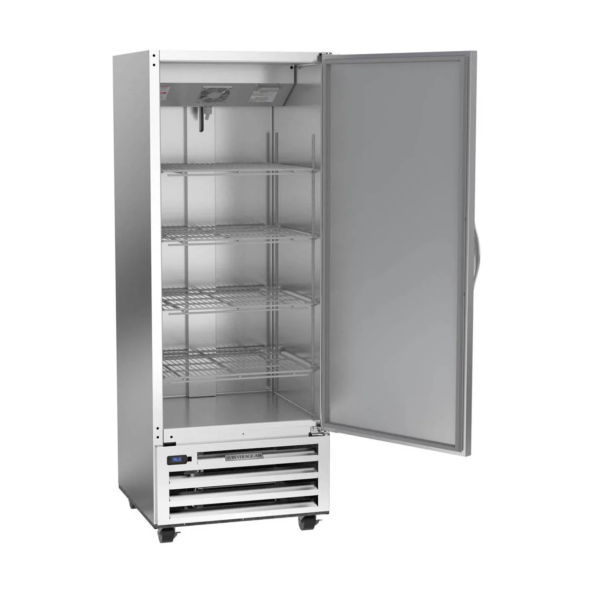 Beverage Air RI18HC 27" 1-Section Reach-In Refrigerator w/ Solid Full Door, Bottom Mounted, 1/4 hp, 17 cu. ft.