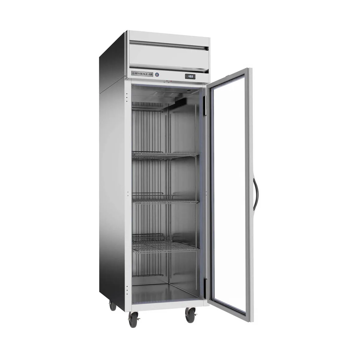 Beverage Air HFPS1HC-1G 26" One Section Reach-In Freezer w/ Glass Door, Stainless Steel, 21 cu. ft.