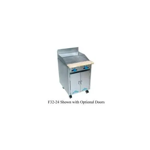 Comstock-Castle F32-24B 24" Gas Restaurant Range w/ 24" Full Raised Griddle, (1) Open Front Cabinet Base, 48.000 BTU