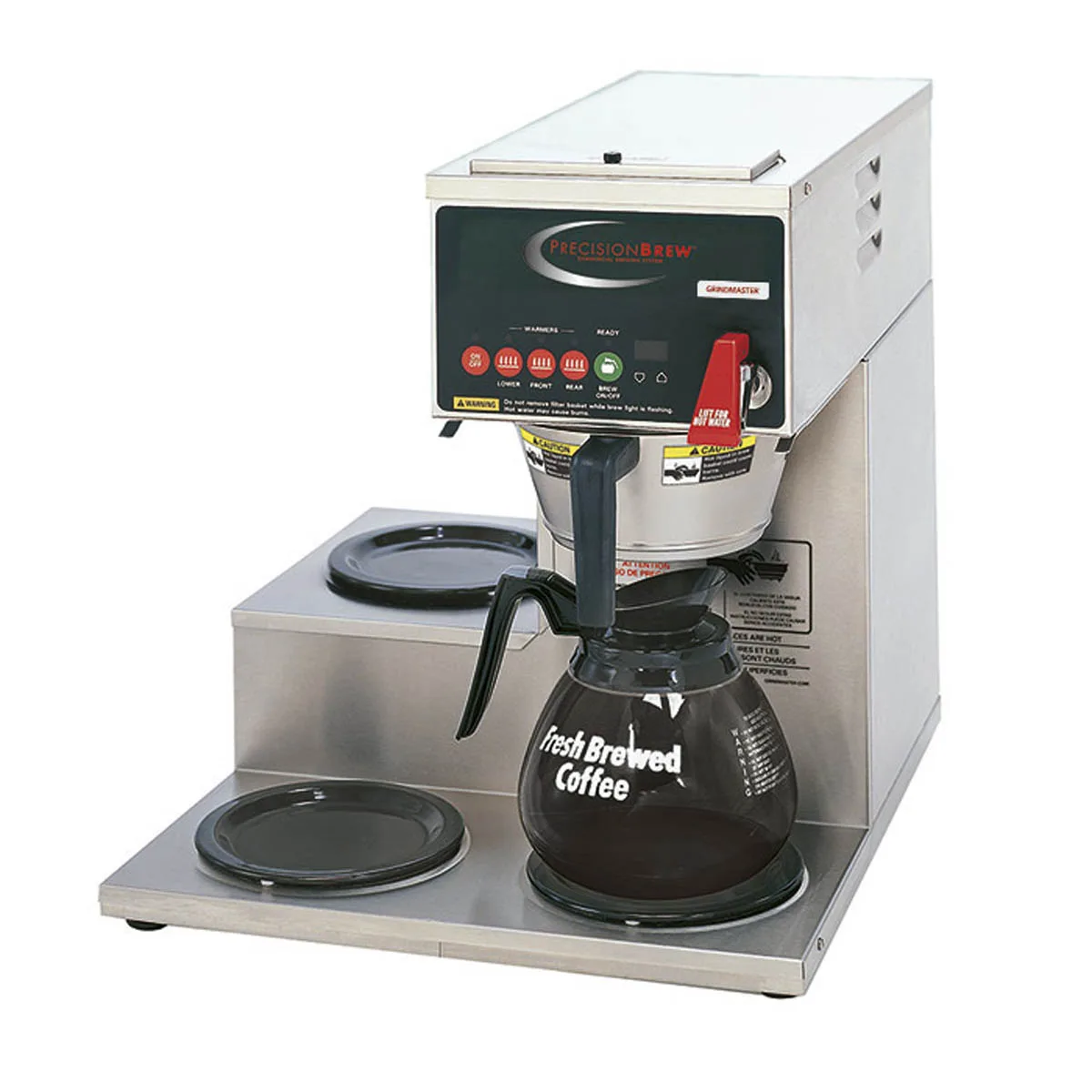 GRINDMASTER B-3WL-120V Automatic Fill Coffee Brewer for Decanters With Hot Water Faucet, Single