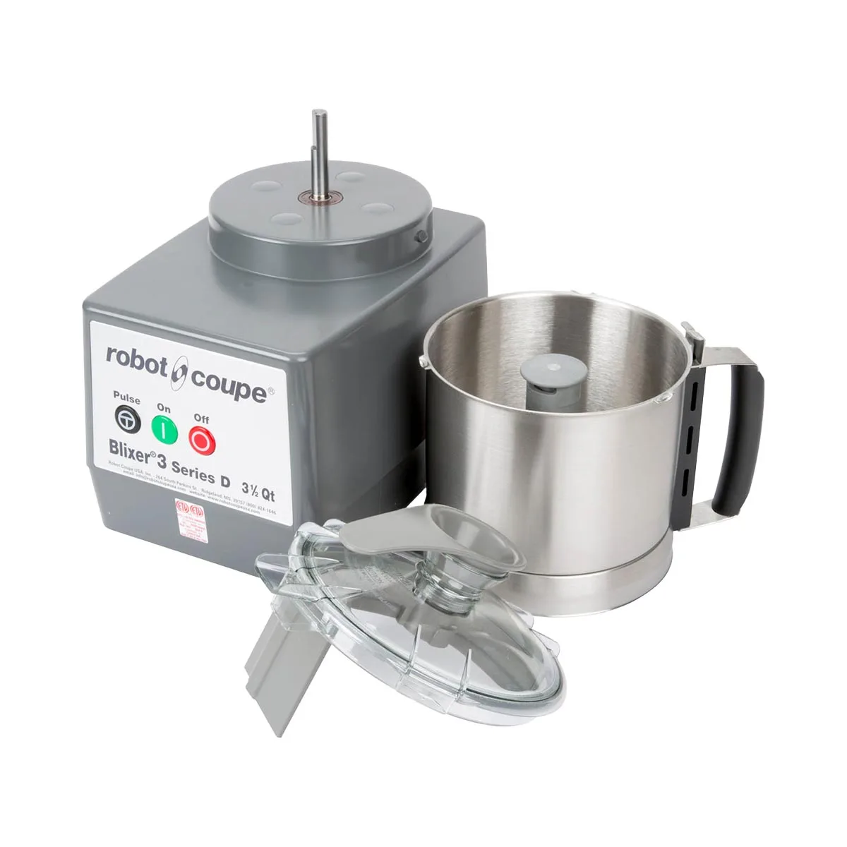 Robot Coupe BLIXER3 Food Processor, 3.7-L Stainless Steel Batch Bowl, 1-Speed, 1 1/2 hp