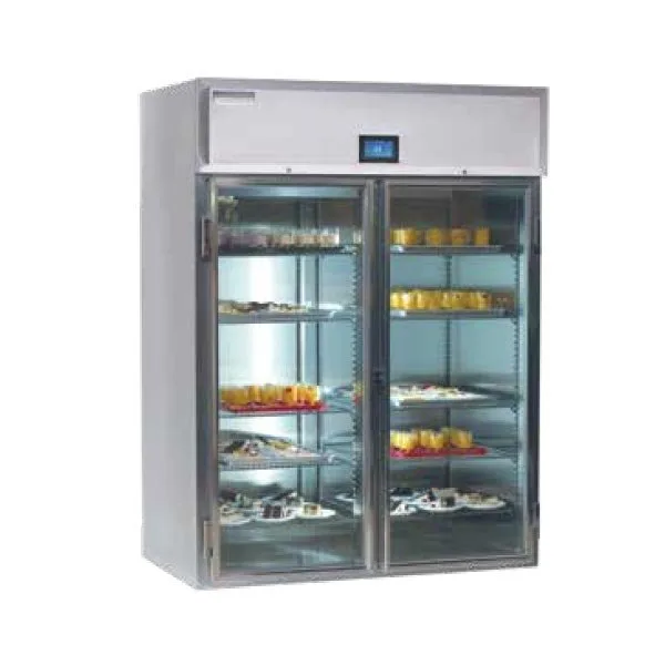 Delfield GARRI2P-G 66" Two Section Glass Door Roll-In Refrigerator, Stainless Steel, 1" Tall Ramp, 76.5 cu. ft.