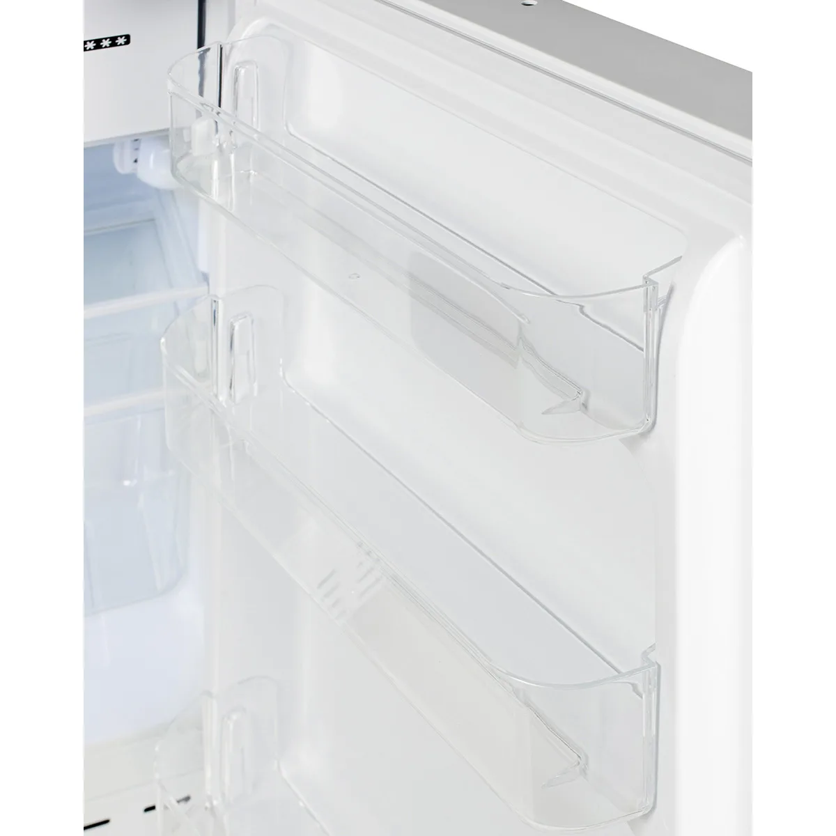 Summit ALRF48 20" Built-in or Freestanding Undercounter Refrigerator Freezer in White, 2.68 cu. ft.