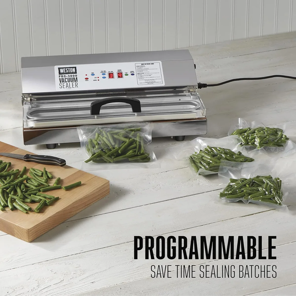 Hamilton Beach 65-0401-W Weston PRO-3000 Countertop External Vacuum Sealer with 15" Seal Bar