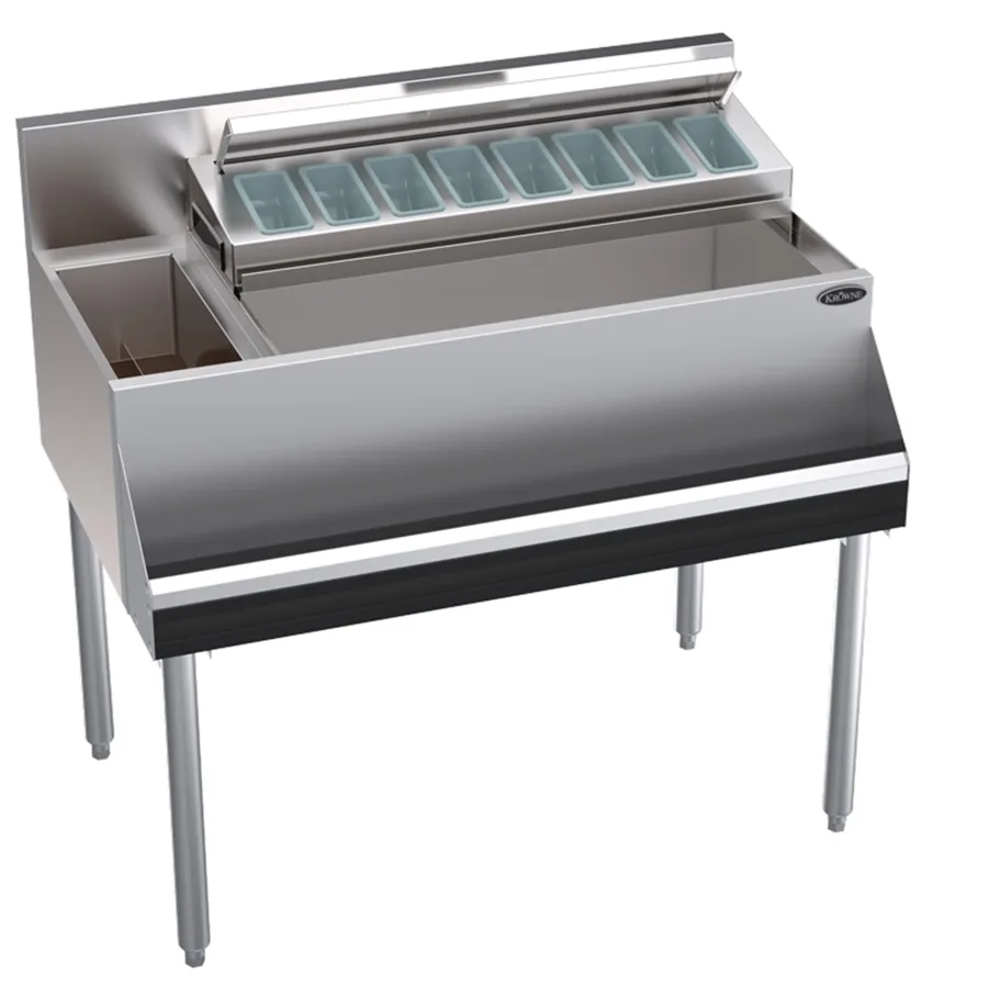 Krowne KR24-MS38R Bottle Well Bin Underbar Ice Bin/Cocktail Station