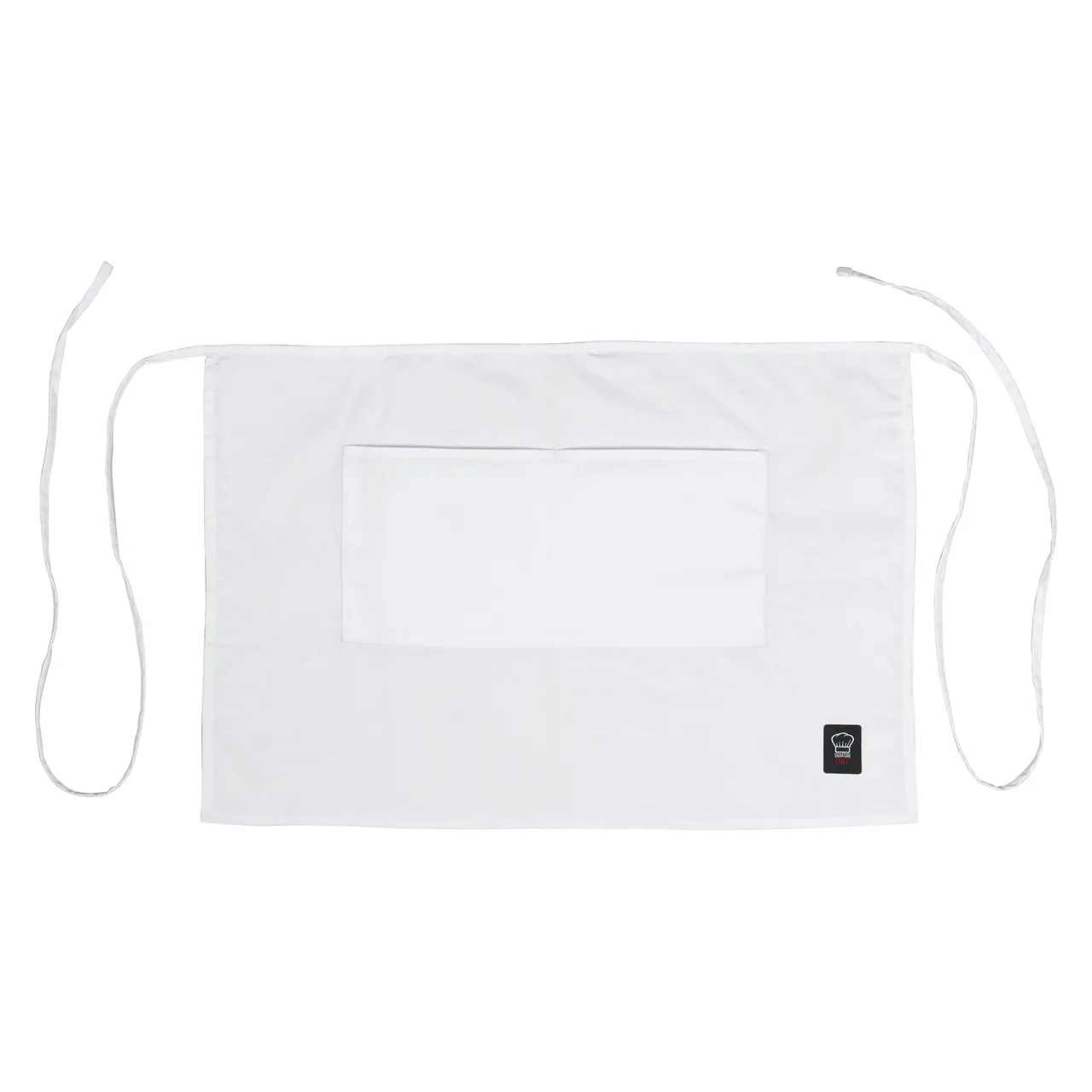 Winco WA-2819W Bistro Apron, 28"L X 19"W (2) Pockets, Machine Wash And Dry, white