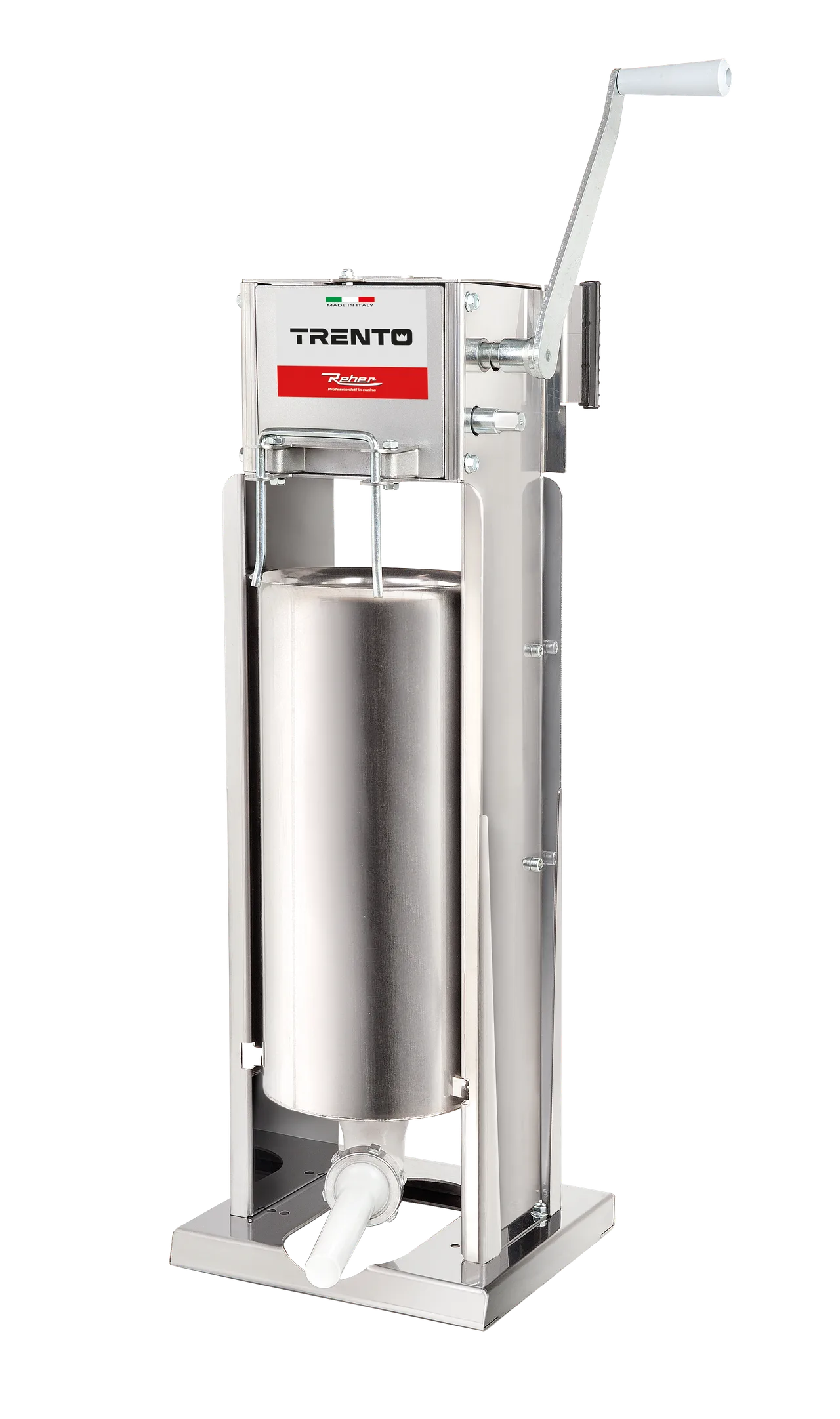 Omcan USA 48170 Trento Manual Sausage Stuffer, 33 lbs. Capacity, Stainless Steel, 2-Speed Vertical & Horizontal Gear Drive