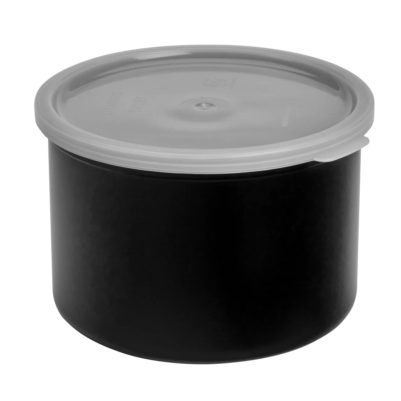 Cambro CP15110 1.5-Qt Salad Crock, 6-5/8" Dia x 4-5/16" H, Black Polypropylene Lid, NSF, Made in USA