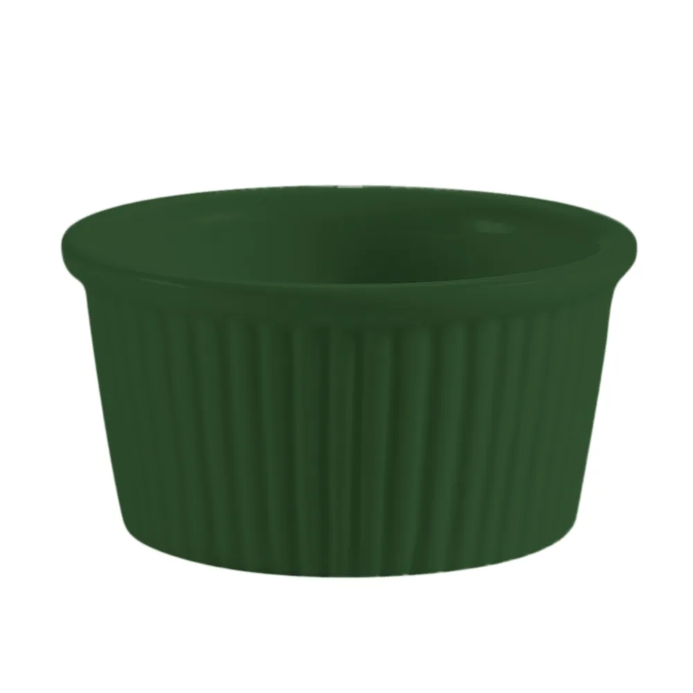 CAC China RKF-2-G Ramekin 2 oz (2‑5/8" Dia x 1‑1/2" H) Green Stoneware, Dishwasher Safe - 1 Dozen