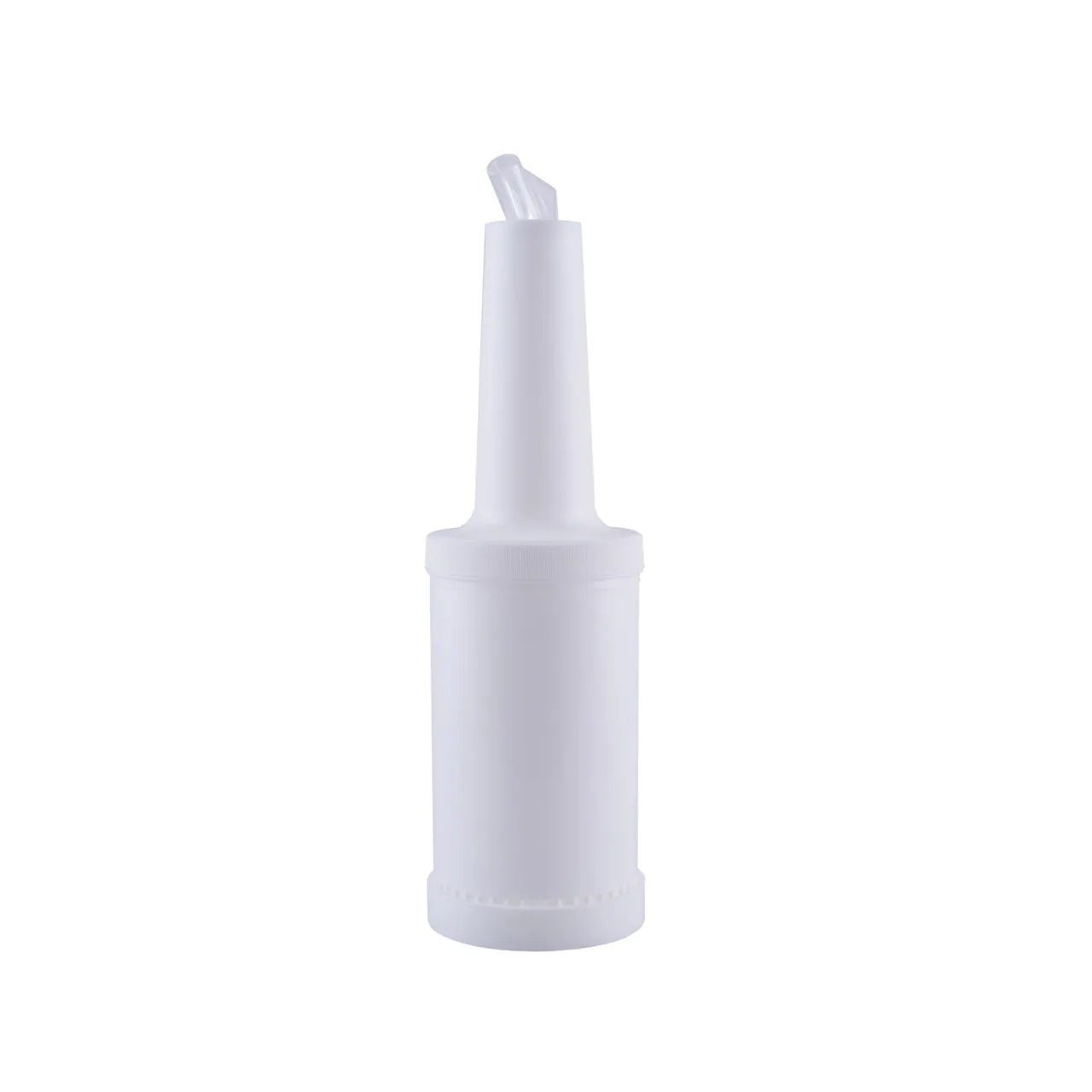 CAC China PRBT-1WT Pour Bottle, 1qt (3 3/4"), White Plastic With Spout And Lid, Complete Unit