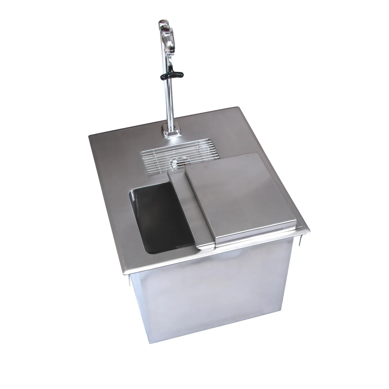 BK Resources BK-DIWSBL-2118X-P-G Drop-in Ice Bin with Water Station