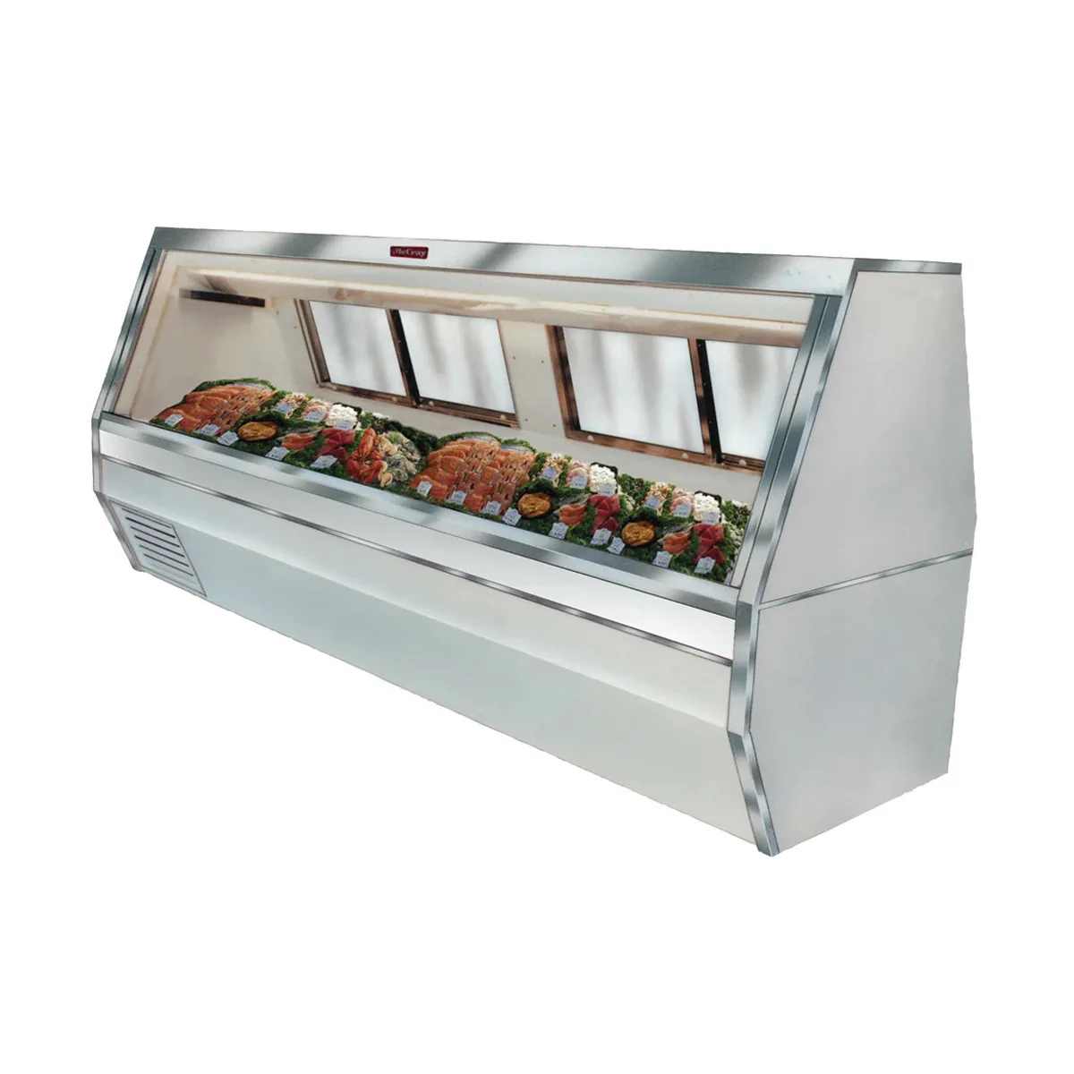 Howard-McCray SC-CFS40E-8-S-LED 100" Flat Refrigerated Seafood Display Case, Stainless