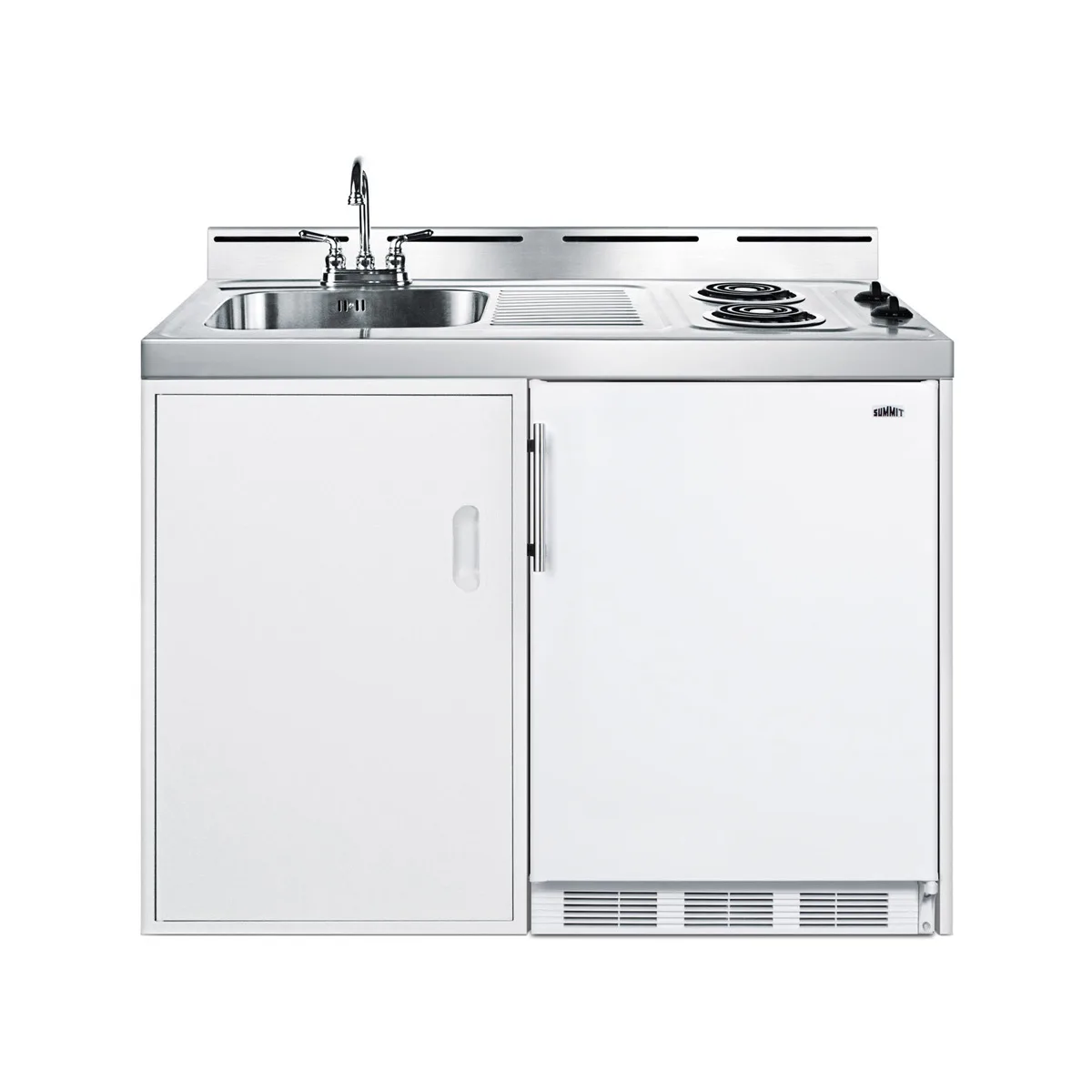 Summit C48EL All-in-One Combo Kitchen, 47.25"W x 24"D x 40"H, with deep drawn sink