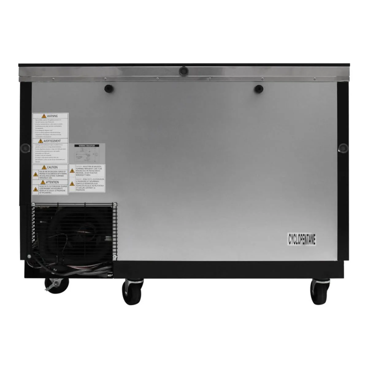 Turbo Air TBC-50SB-GF-N 50" Black Glass Froster, 140 Mugs Capacity