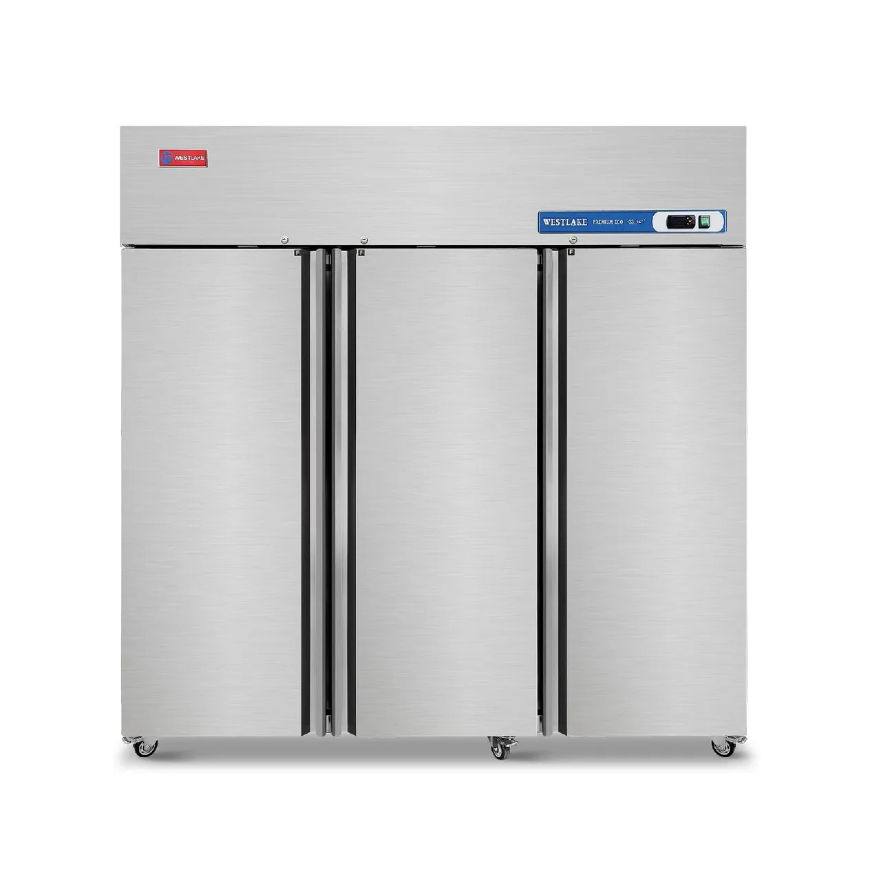 Westlake WK-72R 54 cu ft 3‑Section Reach‑In Merchandiser Refrigerator, Steel, R290, LED Light