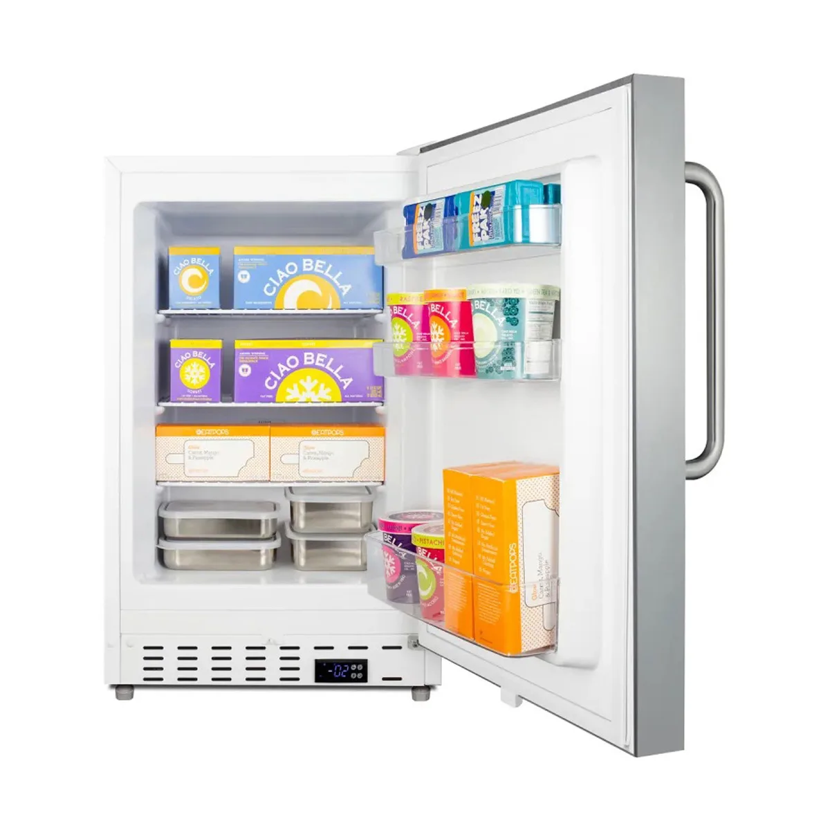 Summit ALFZ36CSS 20" Built-in or Freestanding Undercounter Freezer, Stainless Steel, 2.68 cu. ft.