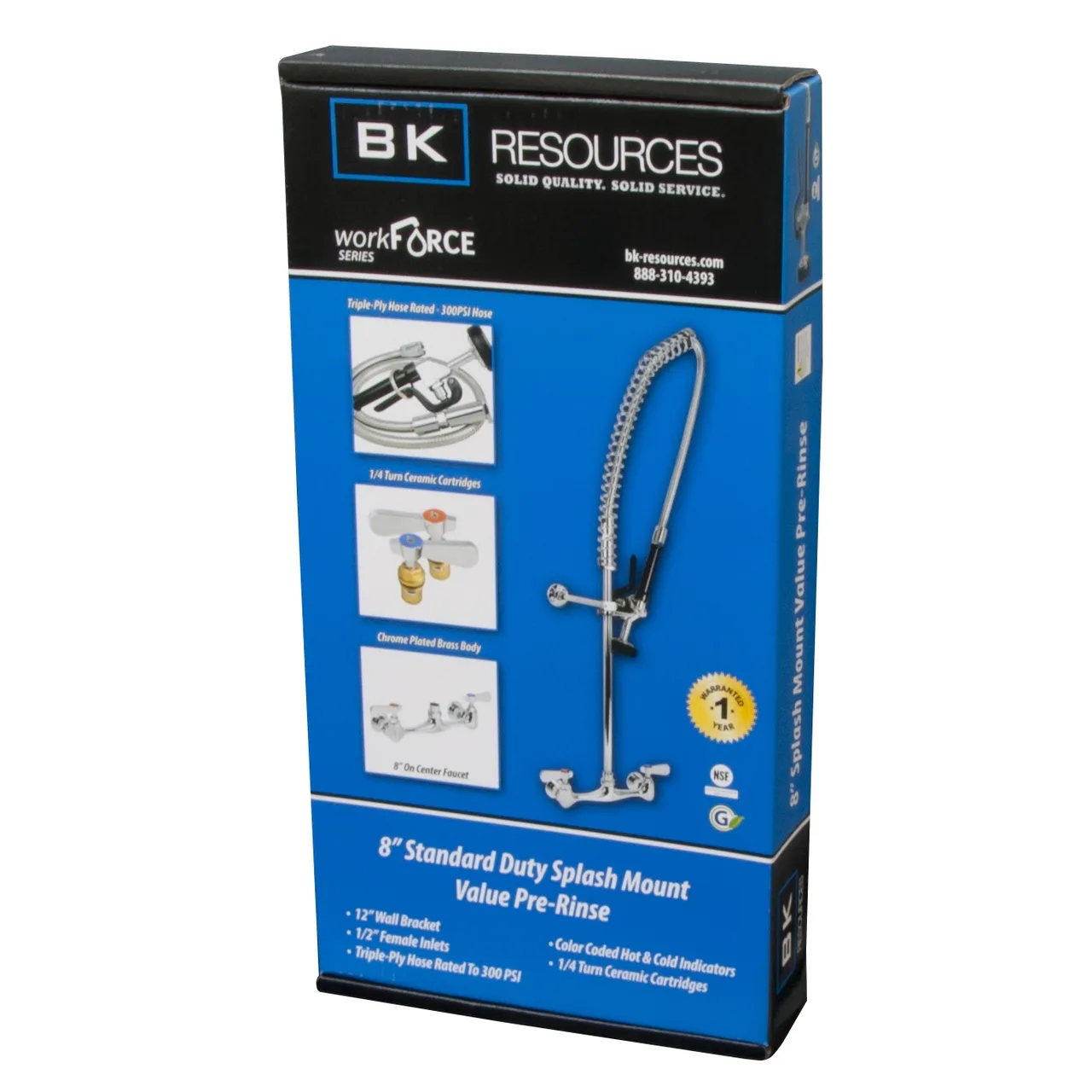 BK Resources CP-VSMPR-WB-G Premier Case Pack with Free Shipping of (5) Bk-Vsmpr-Wb-G Workforce™ Pre-Rinse Assemblies