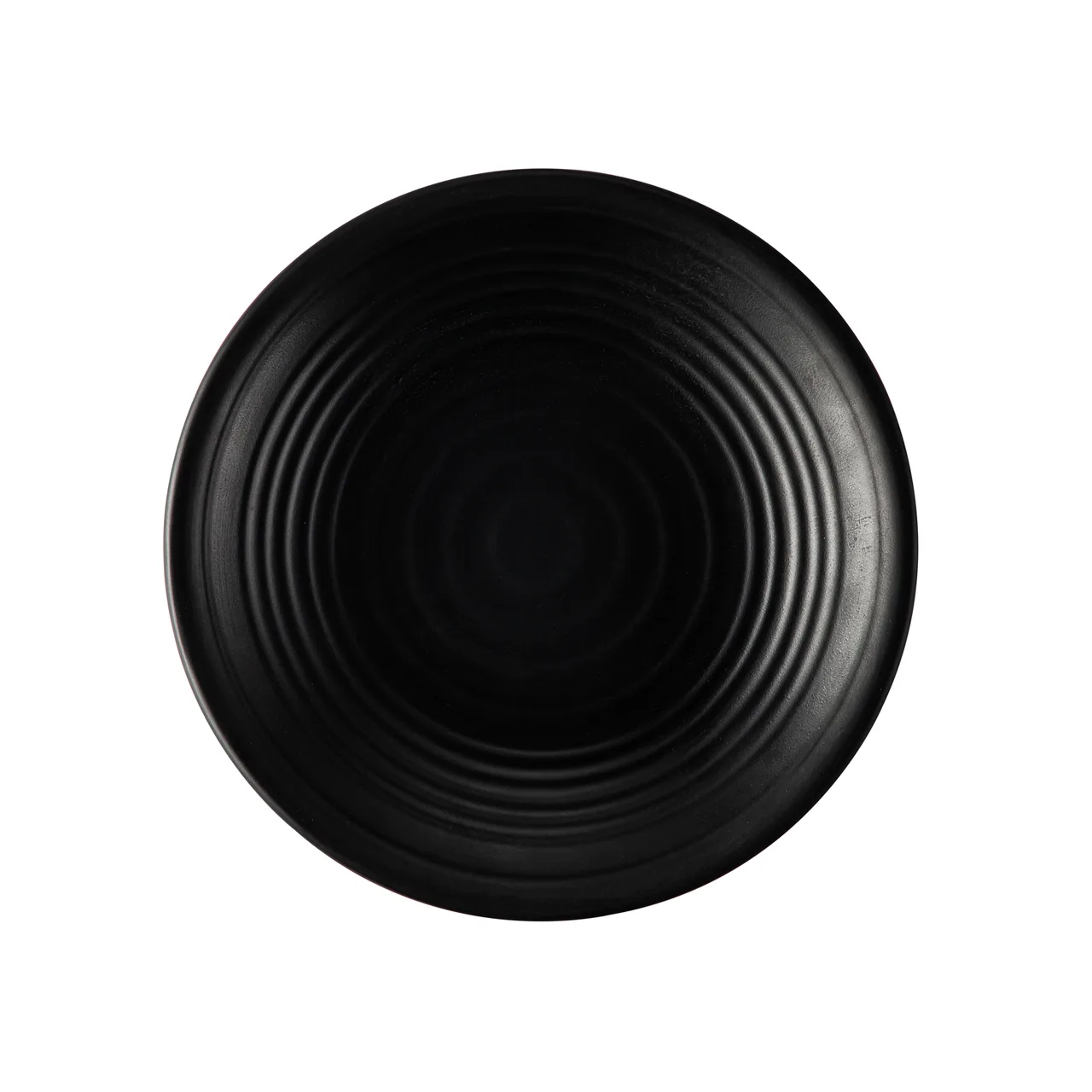 CAC China XCTN-316 Centennial Plate, 10-1/2" Dia. x 1-1/9" H, Coupe Curved Porcelain Black - Dozen