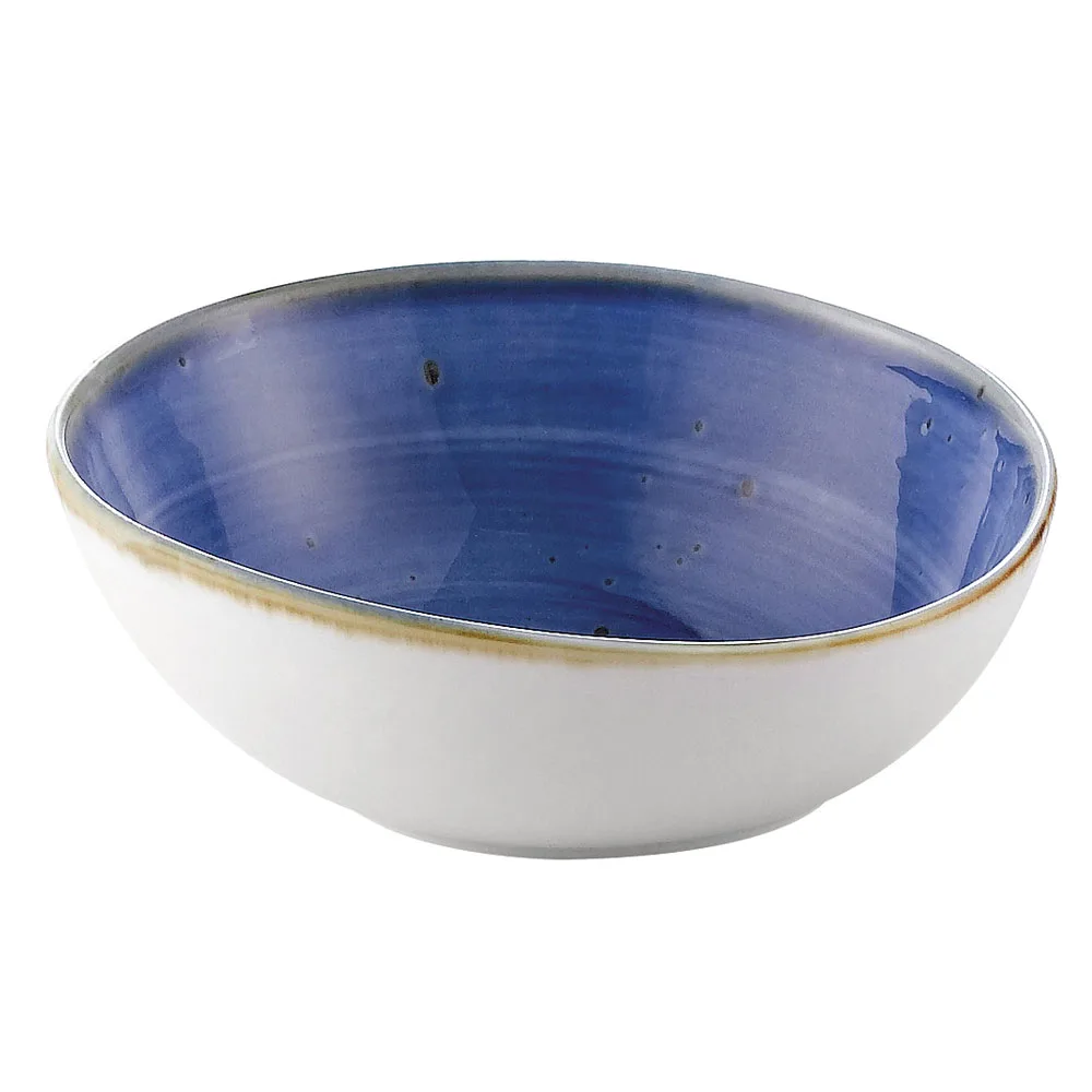 CACChina TUS-B6-BLU - Starry Night Blue 13oz Porcelain Soup Bowl, 6" x 5-3/8" x 2-3/8", 1 Dozen