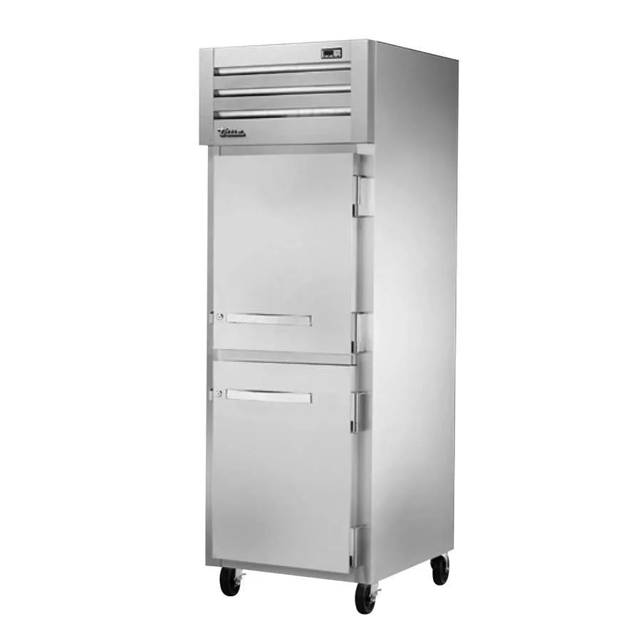 True STA1F-2HS-HC 27" 1-Section Reach-In Freezer, 2 Half Solid Doors, Top Mounted, 31 cu. ft., Stainless Steel
