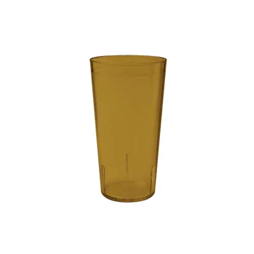 GET 6624-1-A Amber Tumbler, 24 Oz, 3-1/2" Dia. X 7"H, Textured, SAN, BPA Free - 1 Dozen