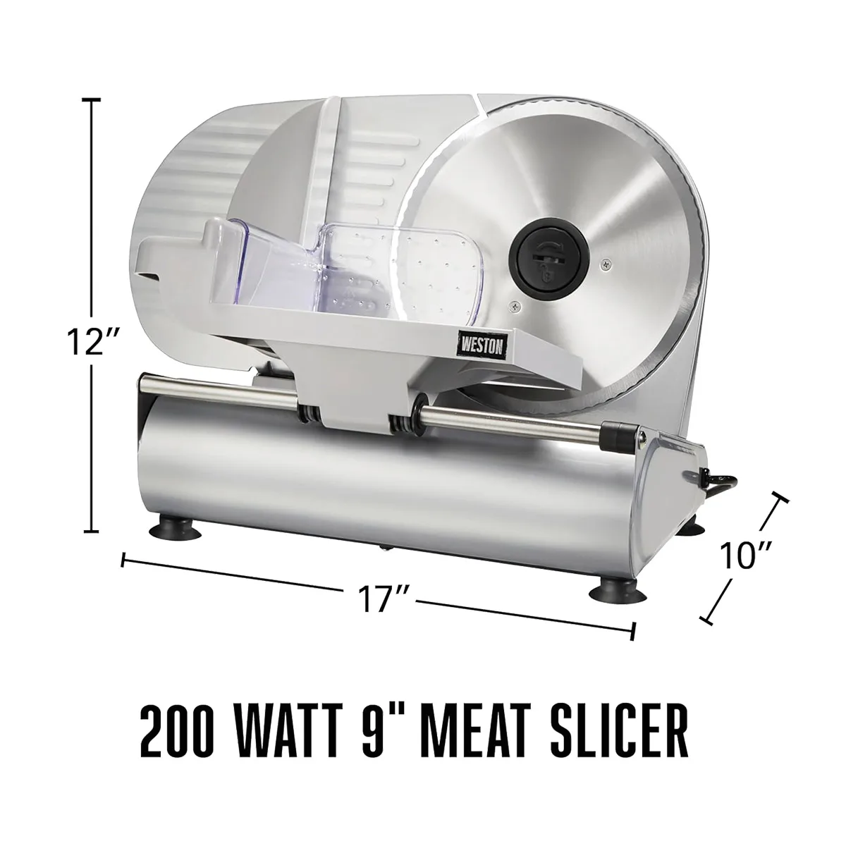 Hamilton Beach 61-0901-W Meat Slicer – 9" Stainless Steel Blade, Belt-Driven, Tilting Tray, 150W 120V, Aluminum Housing