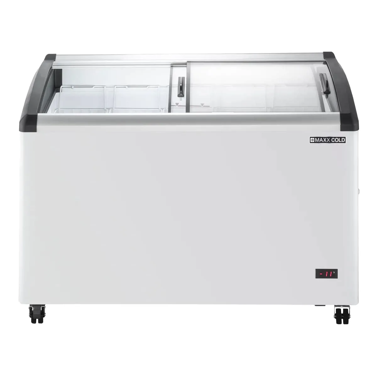 Maxx Cold MXF48CHC-5 47" Curved Lid Ice Cream Display Freezer, 8.62 cu. ft.
