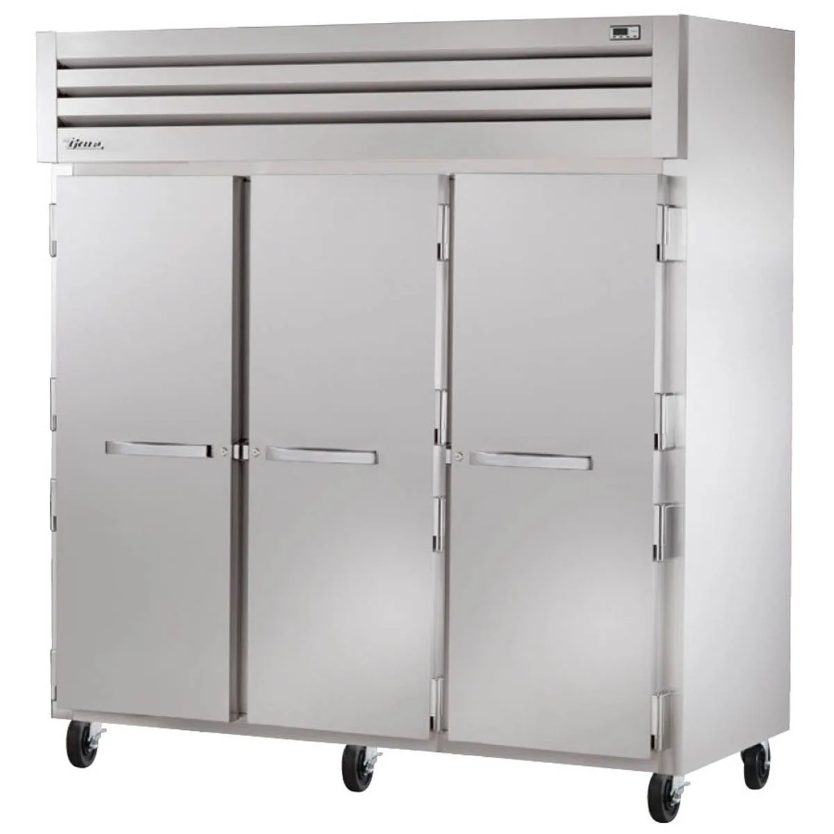 True STA3F-3S-HC 77.75" 3-Solid Door Reach-In Freezer, Top Mounted, 72 cu. ft., Stainless Steel