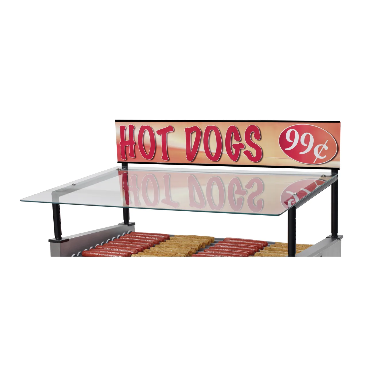 Star 30SG-G Grill-Max® Hot Dog Roller Grill Sneeze Guard, For 23" X 20" Grills