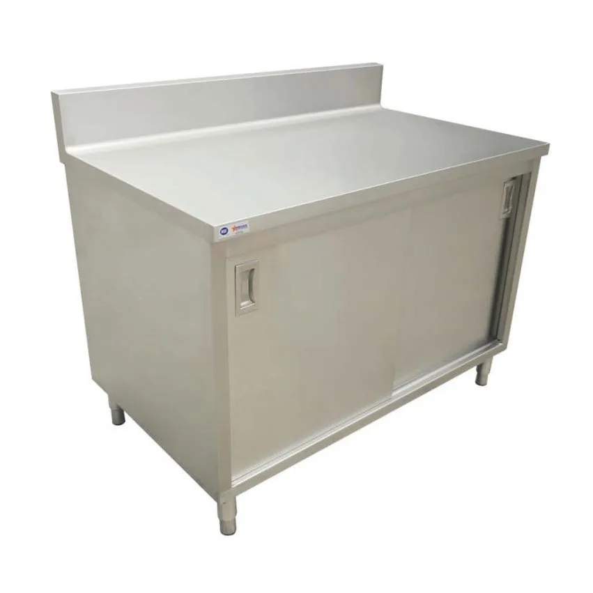 Omcan USA 45281 Cabinet Base Sliding Doors Work Table