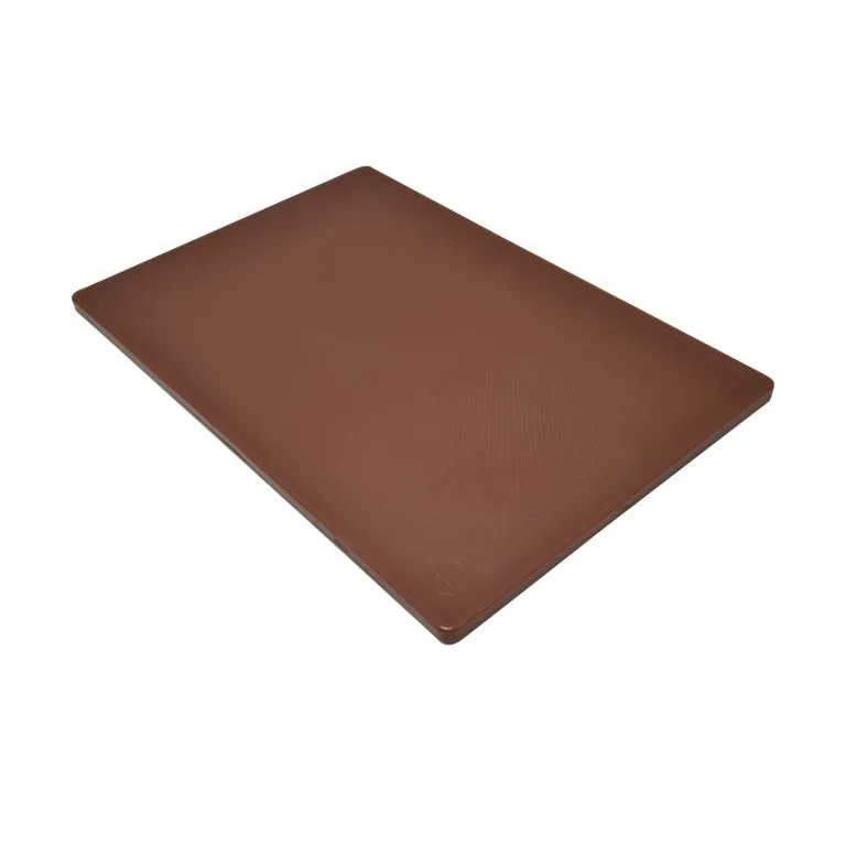 Omcan USA 41199 Plastic Cutting Board, 12" x 18" x 1/2" Brown, Dishwasher Safe, USDA/FDA/NSF