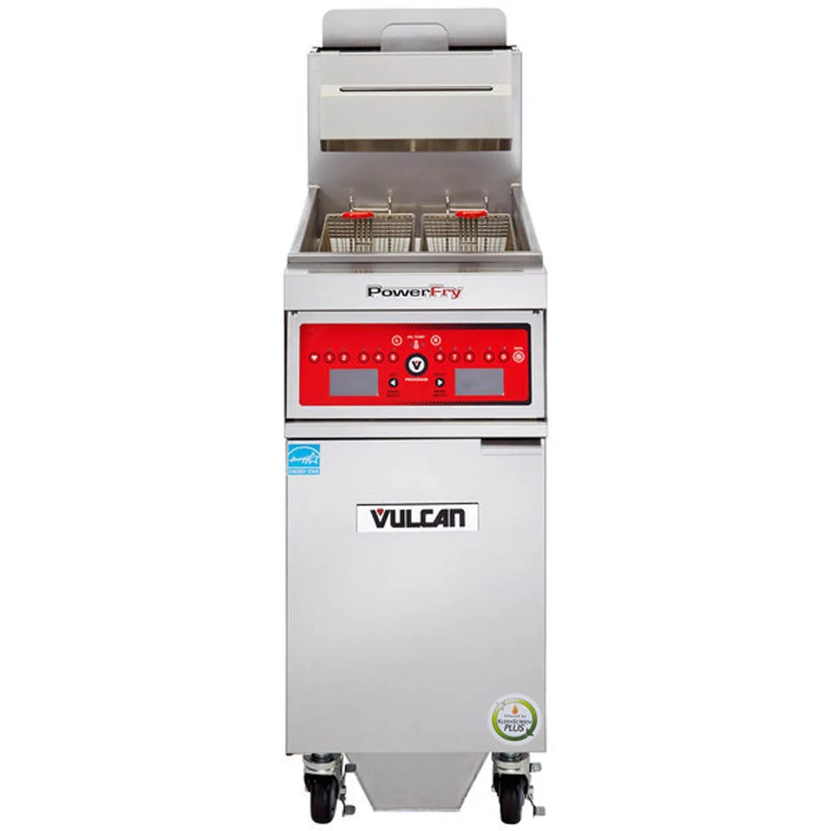 Vulcan 1VK45CF PowerFry5™ Full Pot Floor Model Gas Fryer w/ 50 lbs, Capacity, Built-In Filtration
