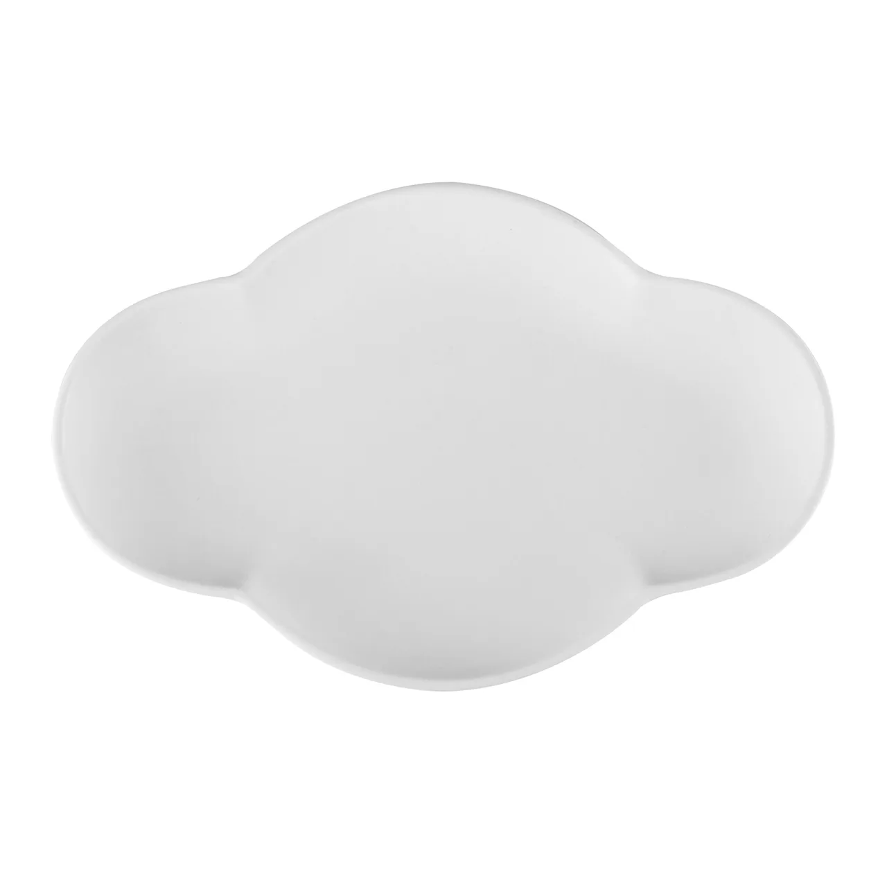 CAC China XCTT-12-MW China Plate, 12-1/4" W x 7-7/8" D, Matte White, Wide Rim, Curved Edge - Dozen