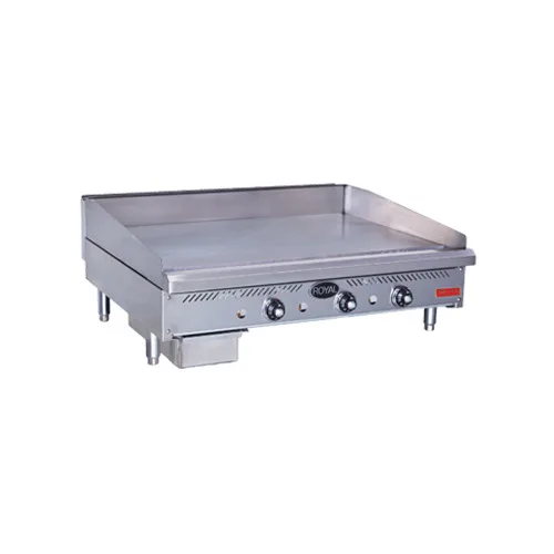 Royal Range of California RDTG-72-D 72" Countertop Thermostatic Gas Griddle, 30" Deep, 180.000 BTU