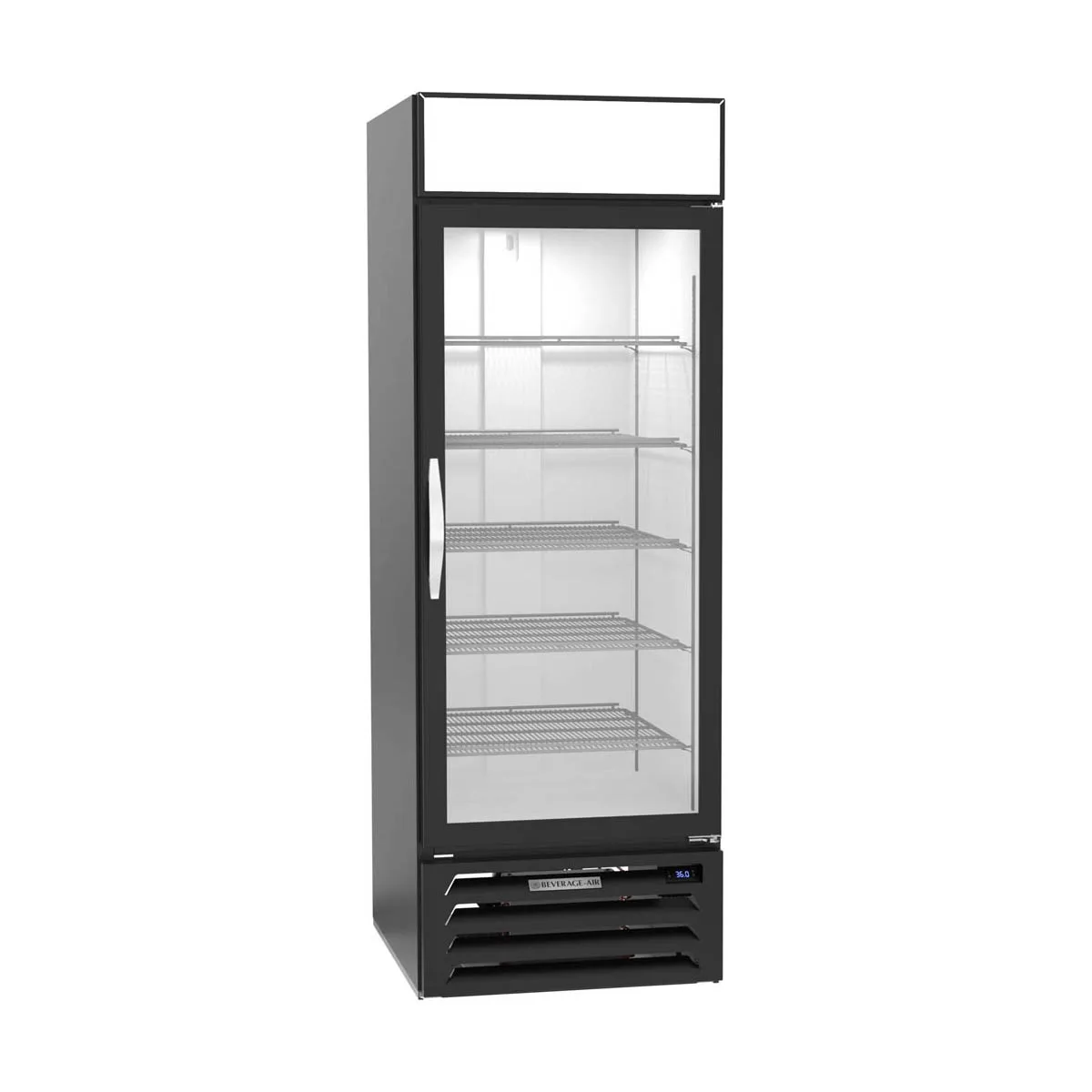 Beverage Air MMR23HC-1-B 27" One Glass Door Merchandiser Refrigerator in Black, 23 cu. ft.