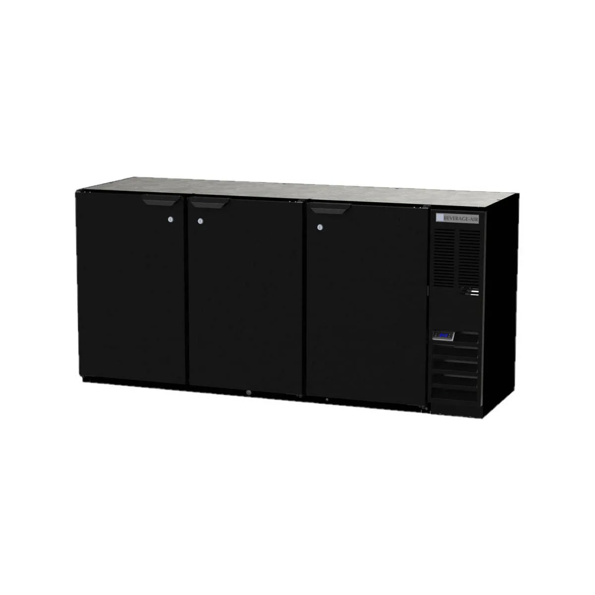 Beverage Air BB72HC-1-F-PT-B 72" Pass-Thru Solid Door Back Bar Refrigerator