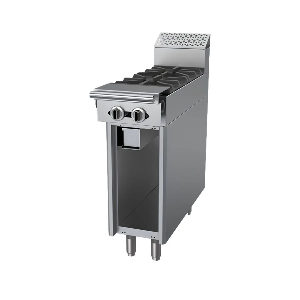 Garland US Range C12-6S 12" Gas Heavy Duty Range w/ (2) Open Burners, Cabinet Base, 70.000 BTU