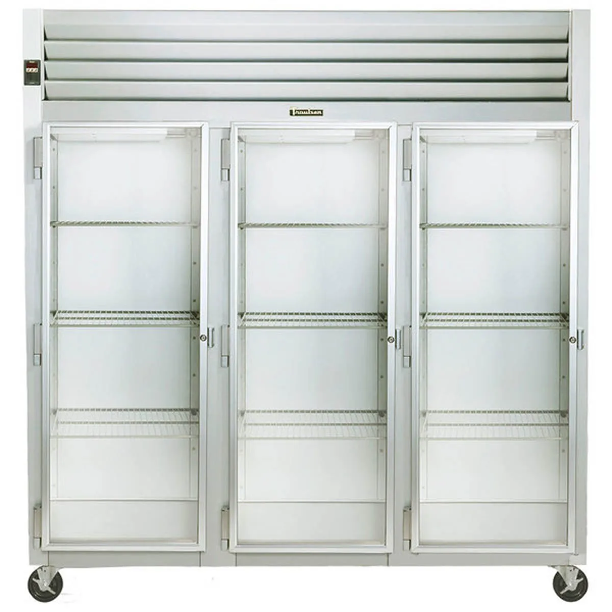 Traulsen G32013 76" 3-Section Reach-In Refrigerator w/ 3 Glass Doors (hinged left/left/left), Top Mount, 70.67 cu. ft.