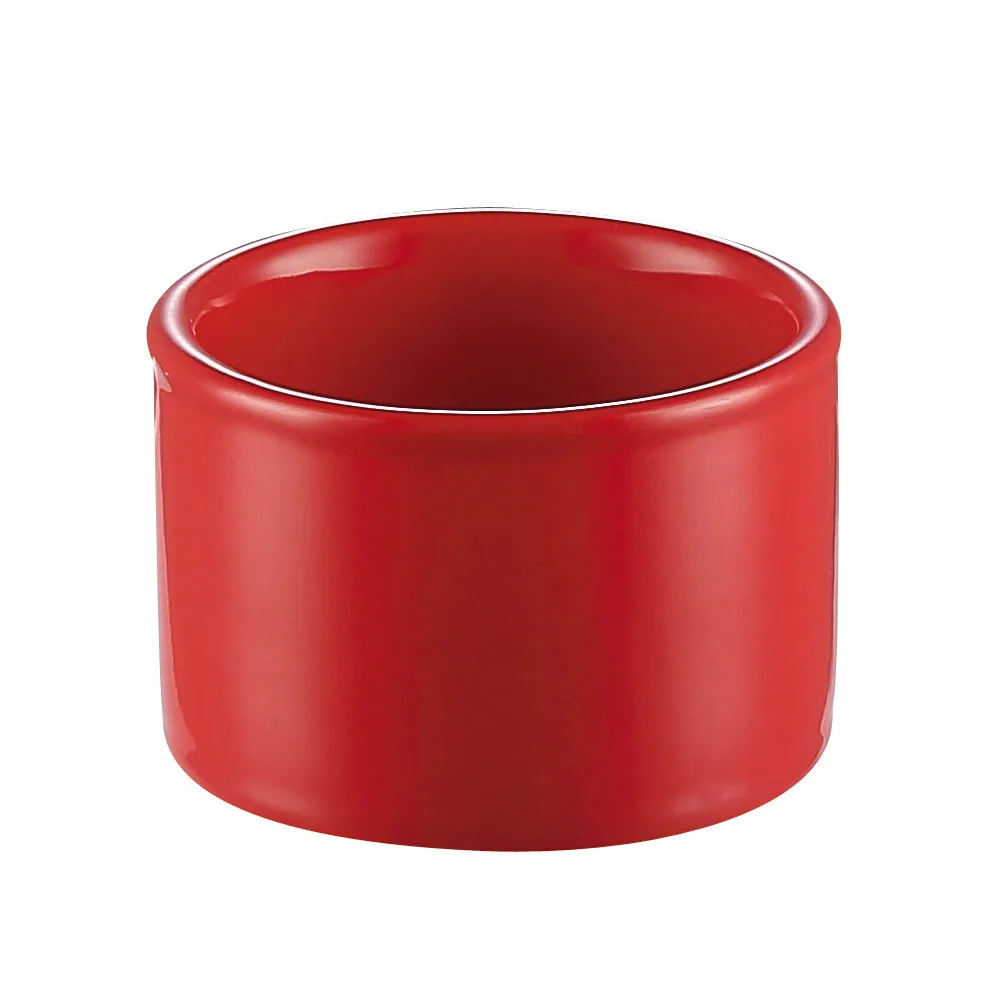 CAC China RKF-C4-R 5oz Red Stoneware Ramekin, 3" Dia x 2" H, Ceramic, Dishwasher Safe - 1 Dozen
