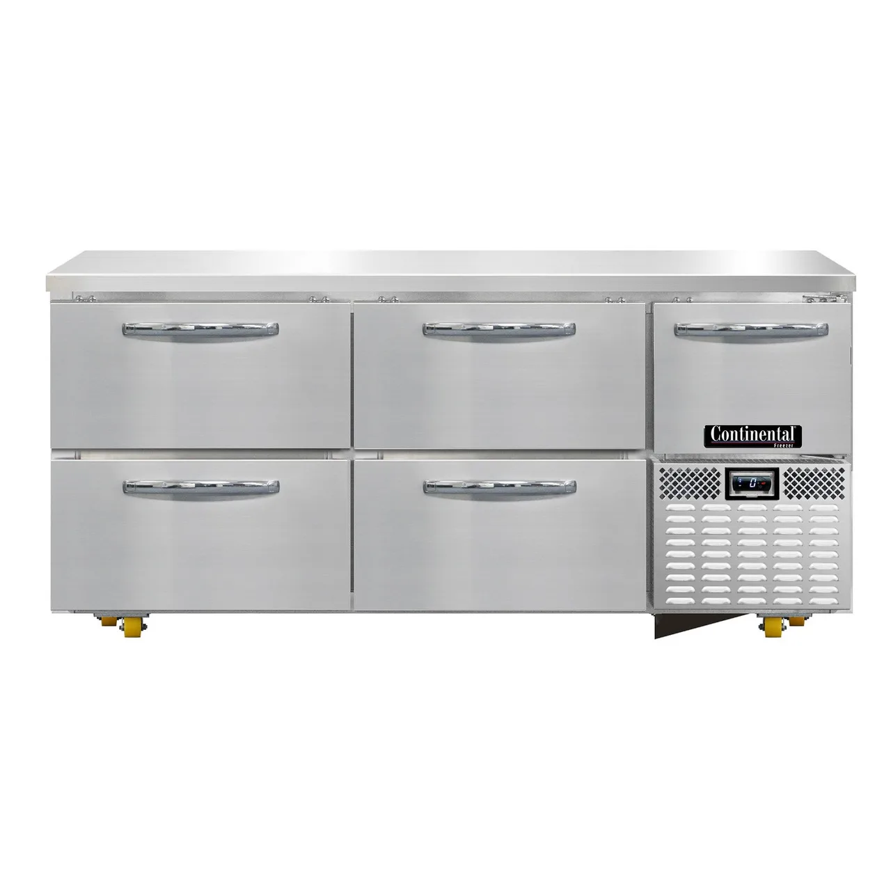 Continental Refrigerator FA68N-U-D 68" Undercounter Freezer w/ 4 Drawers & 1 Half Door