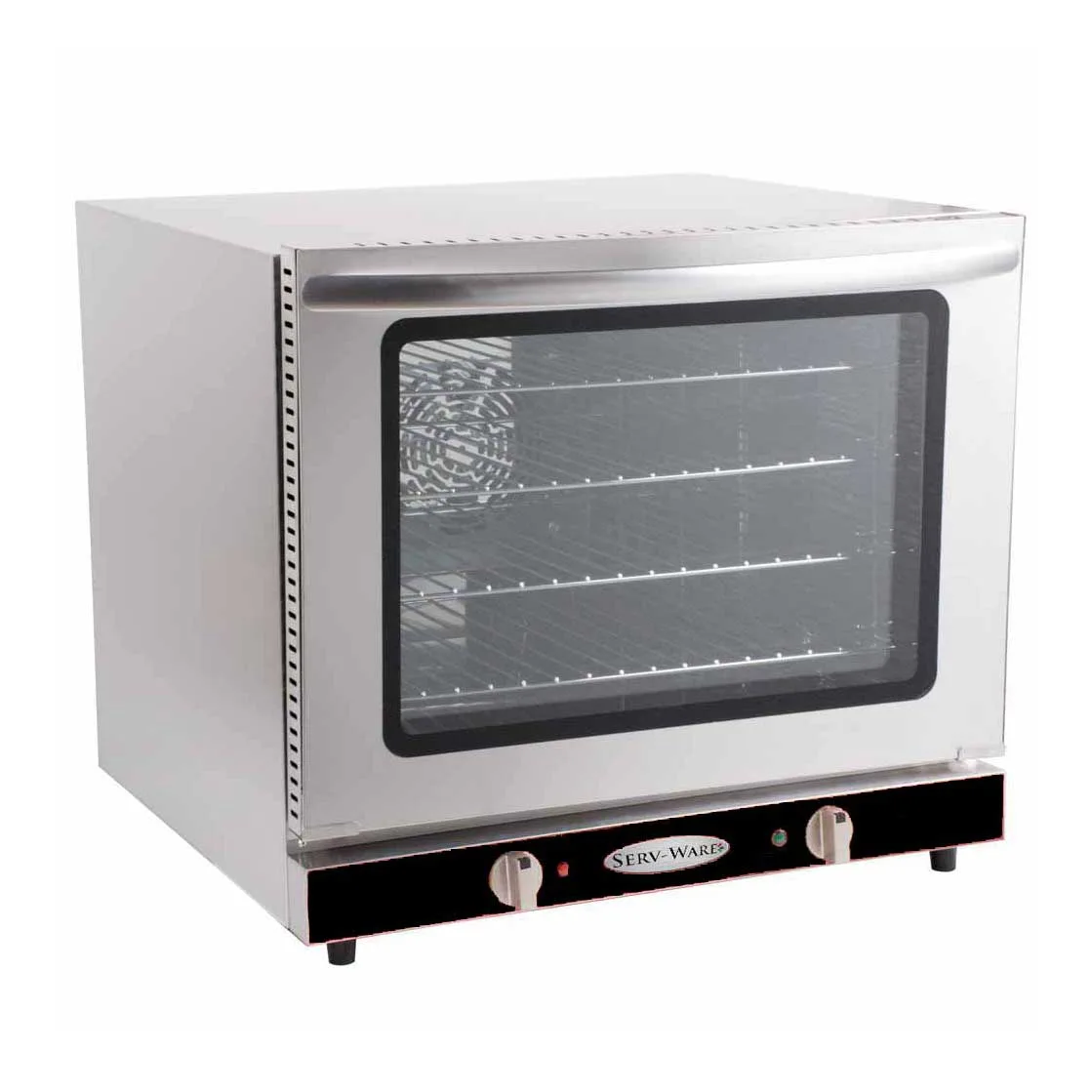 Serv-Ware ECO-66 Countertop Electric Convection Oven, Half Size, (4) Racks, 208V