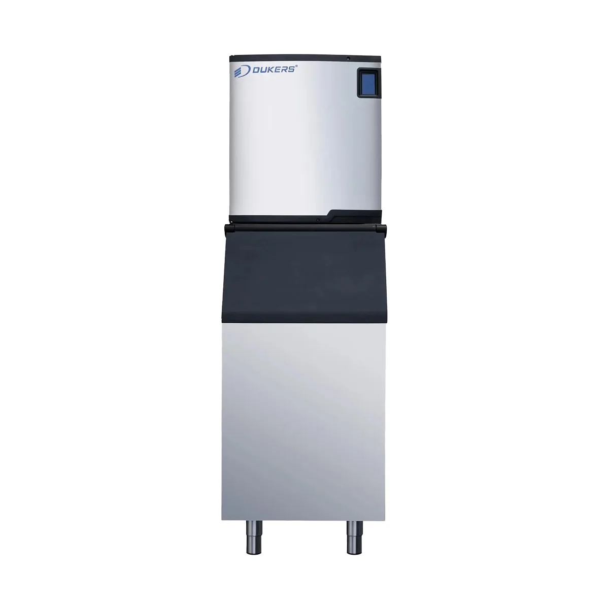 Dukers DIM-700A 30" Air Cooled Half Cube 785 lb Ice Machine with Bin, 550 lb Storage