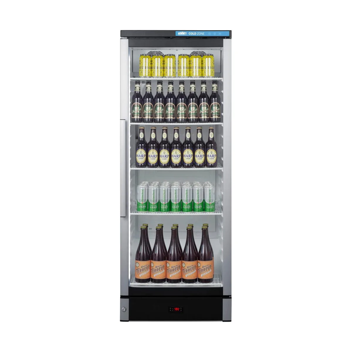 Summit SCR1154 23" Slim Merchandiser Refrigerator w/ Right Hinged Glass Door, 9.9 cu. ft.