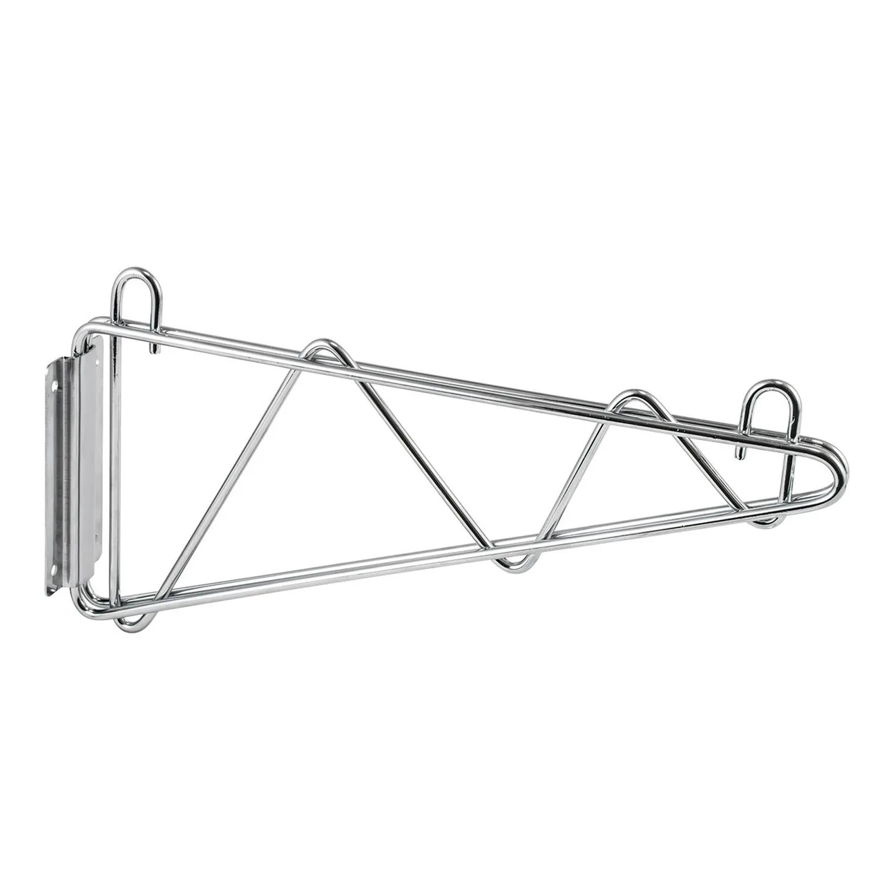 Winco VCB-18 Wall Mount Brackets, 18" Deep, Chrome Plated with Welded Plates & Screws - 1 Pair
